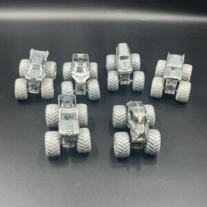 Monster Jam 25'th Anniversary Silver Edition Lot Of 6 (Hot Wheels 1:64)